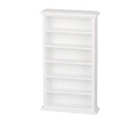 Wooden Miniature Bookshelf with 6 Compartments for 1/12 Scale Doll House Study Display Doll House Furniture Model