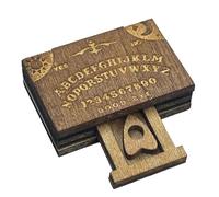 Wooden Miniature Spiritual Board, Halloween Party Decor, 3.3x2.5cm, Wooden Talking Board, Mystical Spirit Game, With Storage Drawer, For Halloween Decoration