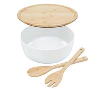 Wooden Mixing Bowls, Multipurpose Use, 28.5x10.5cm, Big Salad Bowl, Kitchen Salad Container, Complete Set, for Home Kitchen Cereal Fruit Snack