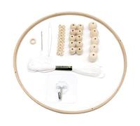 Wooden Mobile Frame Kit Wind Chimes Material Beads Bell Frame Hanger Making Kit Crib Bed Decoration Toy Style 2 Wooden Mobile