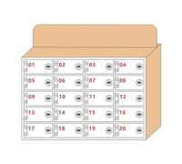 Wooden Mobile Phone Storage Cabinet with 12/24/36/48/60 Slots Wall-Mounted Holder for School Office and Exam Rooms (Color: Brown Size: 20)
