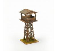 Wooden Model Kit Stilt House Building Set Diorama Kit Miniature Educational Project suitable for role playing tables theme rooms after school programs, Sentry Tower A