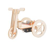 Wooden Model Kit, Tricycle Kit, Interactive Electric Tricycle, Teaching Aid, Small Wooden Building Set, Toy Building Blocks for Birthday, New Year, Easter