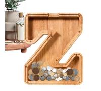 Wooden Money Box | Letters Money Saver for Cash, Cash Money Box with Stickers, Transparent Cover for Travel for Honey for Boys Girls Saving