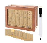 Wooden Money Box With Counter, Dollar Piggy Bank Wood Reusable Money Jar, Saving Challenge Cash Saving Money Bank With Erasable, Money Saving Bank Help Budget Boxes For Adults Kids
