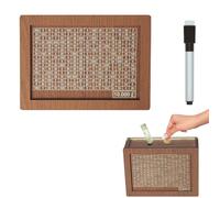 Wooden Money Box With Counter, Savings Challenge Boxes, Money Saver Challenge Tin, Cash Box For Coin Banknote, Money Saving Bank Budget Boxes (10,000 Pounds)