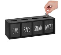 Wooden Money Boxes - Magnetic Storage with Suction Cup, Coin Saving Box, Creative Coin Purse Funny Design | Creative Coin Purse for Kids Room