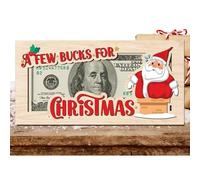 Wooden Money Holder for Cash, Christmas Wooden Money Clip - Wooden Money Clips Money Holders, Heavy Duty Money Clip for Money Cards, for Christmas, Birthday, New Year, Pak