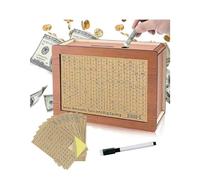 Wooden Money Saving Box,Reusable MoneyBox,Retro Money-Box Storage Box,Savings Box with Numbers Checking for Helps Adults and Children Build the Habit of Saving
