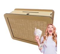 Wooden Money Saving, Wooden Cash Drawer,Cash Money Bank - Educational Savings Challenge Box, Money Saving Box Track Savings with Money Goals and Numbers for Kids Financial Management