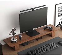 Wooden Monitor Stand, Ergonomic & Comfortable PC/Laptop/TV Screen Riser, Home/Office Desk nizer & Storage Shelf, 60 x 20 x 12 cm - Boost Productivity & Reduce Strain