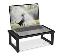 Wooden Monitor Stand Screen Holder Laptop Shelf Desktop Home Office Industrial
