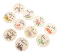 Wooden Monthly Milestone Cards Set for Growth Photos | Wood Discs, Newborn Months Signs, Photo Props for Documenting Growth, for Mother
