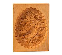 Wooden Moulds, Wooden Moulds, Carved Wooden Mould, Heart-Shaped Cookie Stamp, Carved Embossing Moulds, Kitchen Cutter Accessories for, New Year, Wooden Moulds