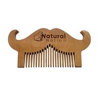 Wooden Moustache Beard Comb Stocking Filler Anti-Static Natural Wood Eco-Friendly Biodegradable De-tangles and Smoothes