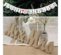 Wooden Mr & Mrs Letters & Banner - Just Married Wedding Decoration