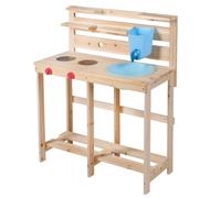 Wooden Mud Kitchen, Approx. 72 x 32 x 90 cm (L x W x H) | With plastic tray and water tank, FSC certified. No.: TUVDC-COC-101099, FSC 100%