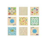 Wooden Multi-Function Interactive Chess Game Board Enhances Logic and Imagination Skills Fun Toy for Family Travel Parties(4-in-1)