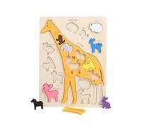 Wooden Multi-layer Puzzle For Toddler, Wooden Jigsaw Puzzles Zoo Animal Patterns Educational Puzzle For Learning Alp Puzzles