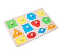 Wooden Multi Shapes - Shape Toys - Preschool Educational Learning Activity Toy for Hand Exercise