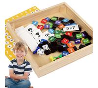 Wooden Multiplication Board - Kids Math Game, Magnetic Addition Toy, Interactive Learning Educational Board for Kids, Early Math Skills Development, Arithmetic Activity
