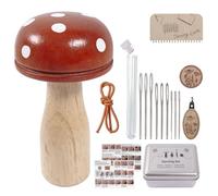 Wooden Mushroom Darning Craft Kit Complete Creative Supplies | Darning Mushroom for Knitting and Patching for Sewing Knitting Embroidery Socks Clothing Adults Beginners
