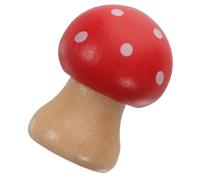 Wooden Mushroom Memo Clip Photo Stand for Notes and Business Cards | Red Whimsical Ornament, Keeps Messages Visible, Charming Desk Decoration for Offices, Students, Home, Weddings and Place