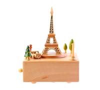 Wooden Music Boxes | Clockwork Castle Ballet Dancer Musical Box,Cute Cradle Interactive Toys with Light Music for Nursery, Portable Children's Toys for Travel, Car