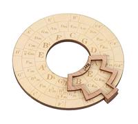 Wooden Music Circle Wheel, Adjustable Circle of Fifths Tool for Musicians, Durable Pine Wood Chord Wheel