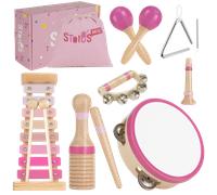 Wooden Music Pink Sensation Set for Toddlers 3-5
