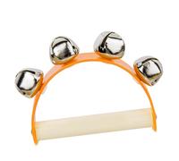 Wooden Musical Bells, Ergonomic Design for Auditory Development and Hand Eye Coordination, Baby Sensory Toys, Bright Colours for Toddlers Early Learning at Home or Nursery (Orange)