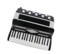 Wooden Musical Instruments Collection Decorative Ornaments Mini Accordion Miniature Model Decoration Musical Instrument Model Miniature (Color : Black)