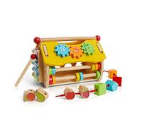 Wooden Musical Interactive Play House with Shape Sorter and Clock 18 Months 2 3 4 Beehive Toys