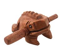Wooden Musical Percussion Croaking Sculpture, Healthy Wood Frog, Tonalite Toy