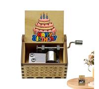 Wooden MusicBox - Carved Hand Cranked Musical Box, Classical Melody, Birthday Gift | Hand Crank Happy Birthday MusicBox, Wooden Keepsake, Home Decor, MusicGift, Personalized Gift, aniversary, Chil
