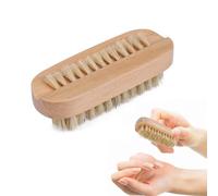 Wooden Nail Cleaning Brush, Double Sided Fingernail Scrub Brush Flexible Bristle Finger Nail Brush To Clean Under Nails Dirt Toe Foot Manicure Pedicure Supplies for Hands, Feet and Nails