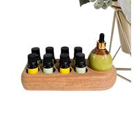 Wooden Nail Polish Organizer - Display Shelf with Multiple Slots for Polish, Perfume and Lipstick | Decorative Compact Stand for Dressing Table, Bathroom, Bedroom, Living Room and Living Room