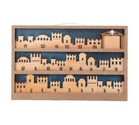 Wooden Nativity Advent Calendar Sturdy Exquisite Design Nativity Scene Countdown Calendar for Home Decoration Surprise