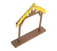 Wooden Nativity Stable, Christmas Crib Decoration for Home Displays | Stable Structure, Easy Assembly, Classic Traditional Styling, Handcarved Brown Wood, Versatile Decoration for Religious