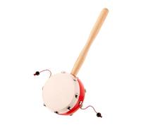 Wooden Neck Drum For - Monkey Drum Toy Rattle, Funny Percussion Gift Instrument For Toddlers | Hand Drum For Christmas Birthday New Year Early Mus
