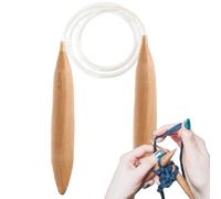 Wooden Needle - Chunky Knitting Tool, Wooden Yarn Needle | DIY Scarf Blanket Sweater Weaving Sticks, Craft Knitting Accessories, Yarn Set, Craft Yarn Equipment