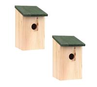 Natures Market BF017 Wooden Wood Small Wild Bird House Hanging Nesting Box