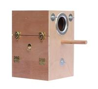 Wooden Nesting Box for Parrots, Parasites, Pigeons and Nymphensions | Cage or Aviary Repeller, Suitable for Breeding, Breeding, Egg Laying, C Care