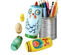 Wooden Nesting Dolls - 5 Piece Chicken Theme, Educational Toy, Farm Decor | Wooden Stacking Figures - Farm Animal Set for Kids | Handcrafted Chicken Shapes for Counting Matching Sorting Play