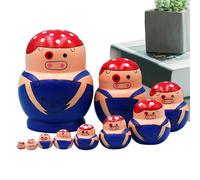 Wooden Nesting Dolls,Animal Pattern Educational Stacking Toys,Hand Painted Nesting Dolls | for Boys Girls Cultural Art Collectors Educators Parents Living Room Bedroom Birthday Christmas