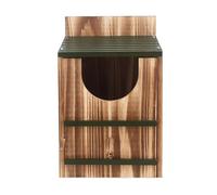 Wooden Nesting House - Carbonised Owl Protection, Waterproof Box, Outdoor Aviary Habitat, Durable Construction, Rustic Bird House, Garden Decoration for Pigeon Hummingbird, Yard,