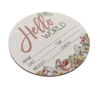 Wooden Newborn Baby Announcement Sign Greeting Photo Prop