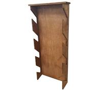 Wooden Newspaper Magazine Rack Dark Oak - by Chabrias Ltd