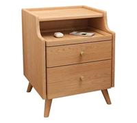 Wooden Nightstand Bedside Table With Pull Out Shelf Narrow Bed End Table With 2 Drawers Space Saving Storage Nightstand For Bedroom And Living Room Wood Color 30Cm/11.8In,Wood Color-40Cm/15.7In