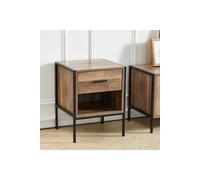 Wooden Nightstand with Drawer for Sofa The hot sale Brown One Size